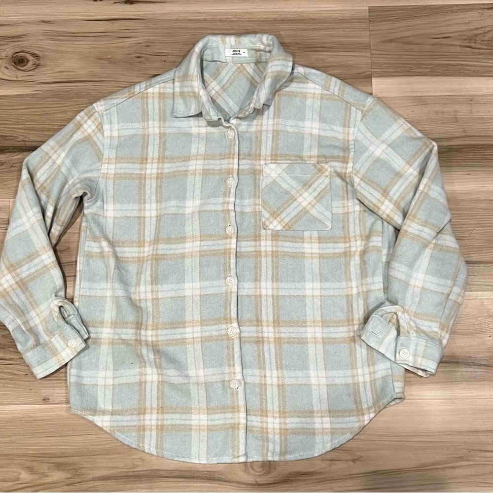 Ardene Plaid Polar Fleece Shacket Women’s Small